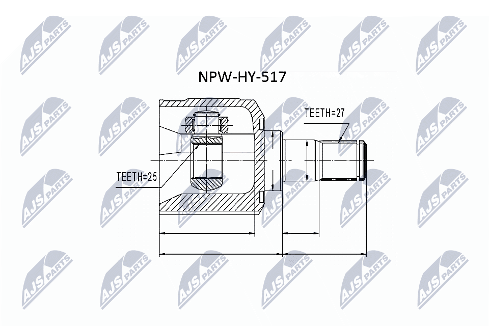 NTY Féltengelycsukló NPW-HY-517_NTY