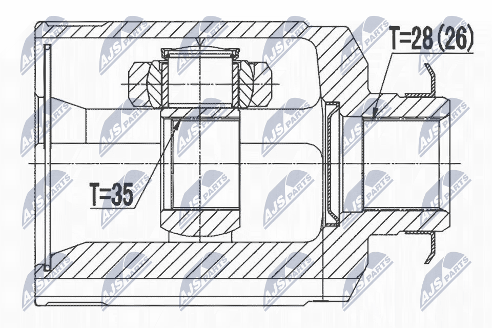 NTY Féltengelycsukló készlet NPW-HY-524_NTY