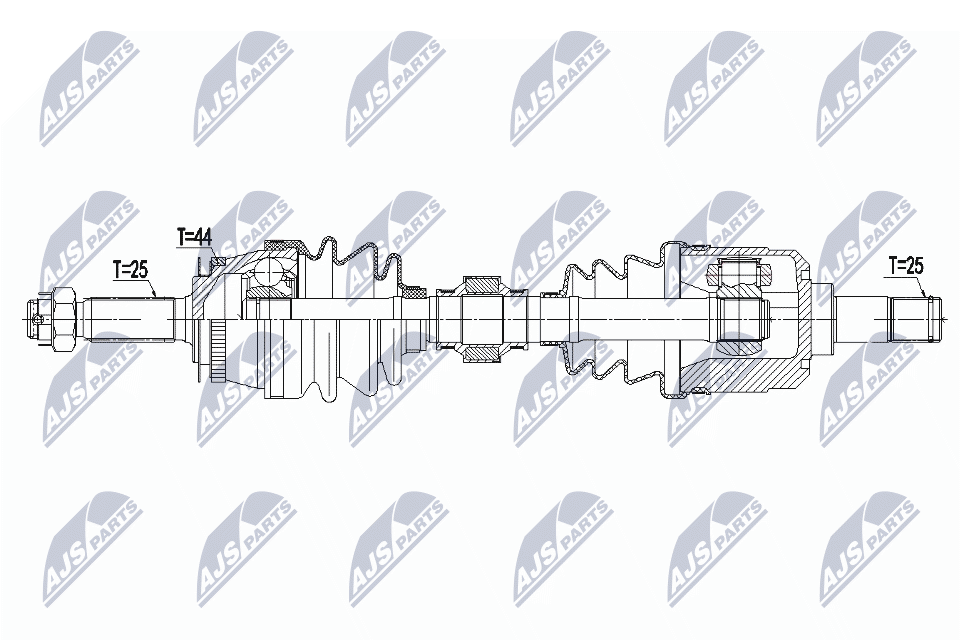 NTY Féltengely, komplett NPW-HY-591_NTY