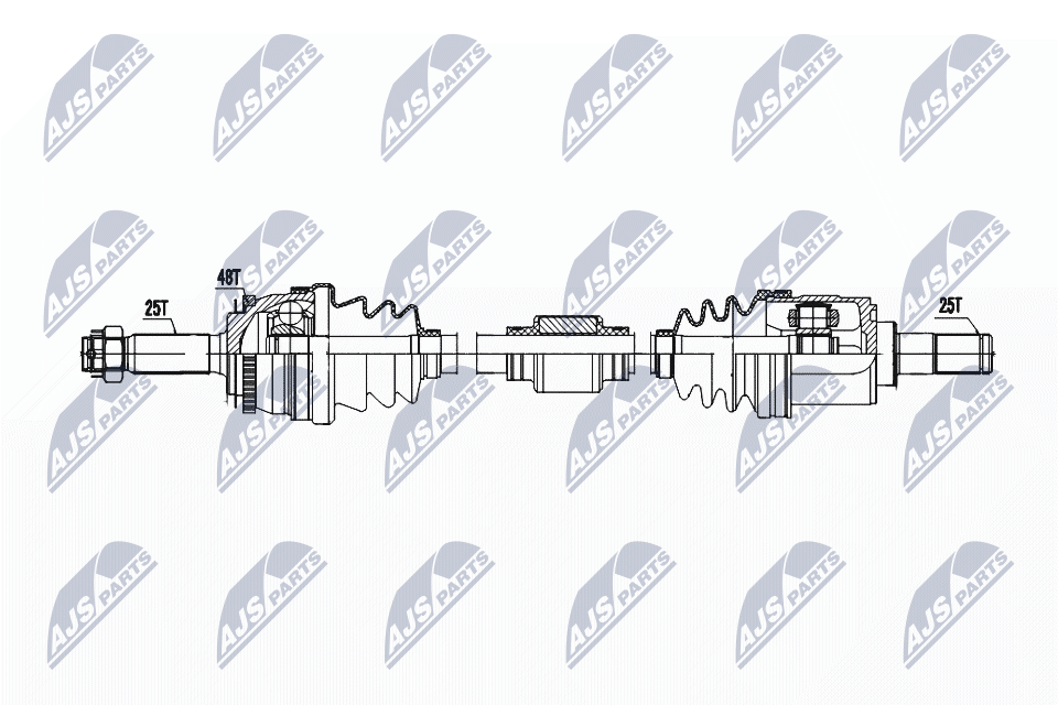 NTY Féltengely, komplett NPW-HY-605_NTY