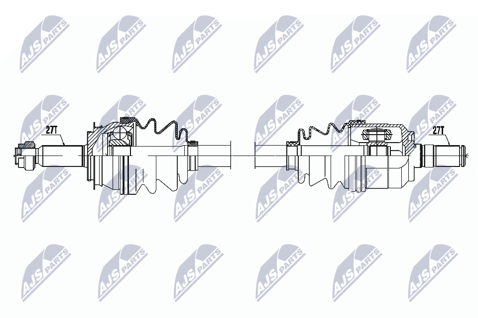 NTY Féltengely, komplett NPW-HY-615_NTY