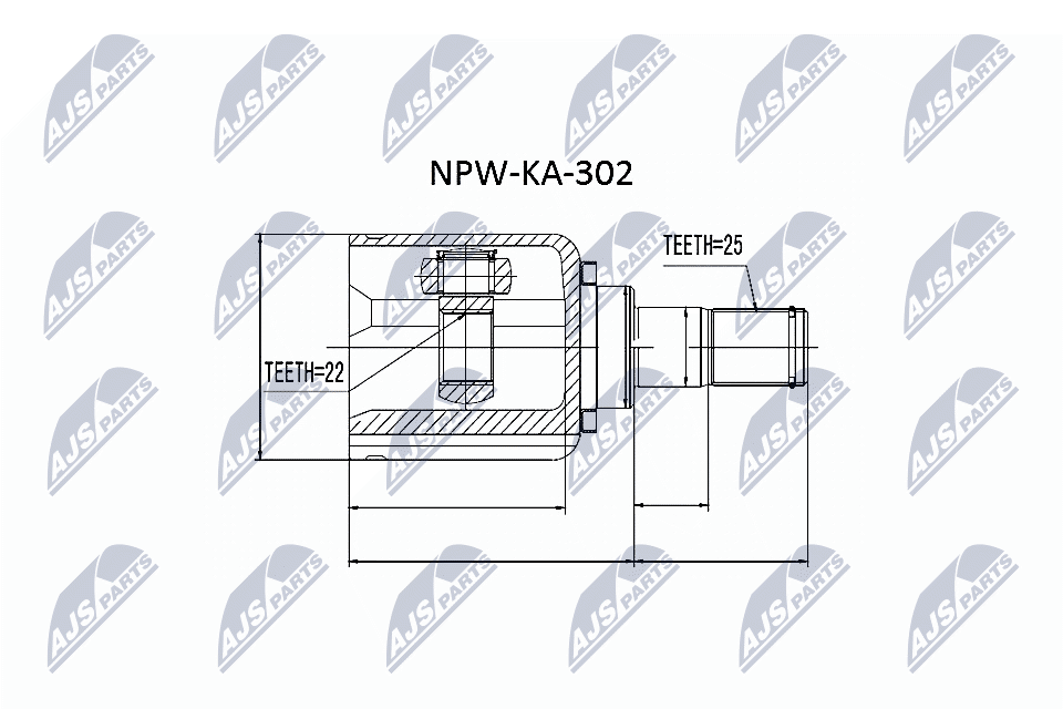 NTY Féltengelycsukló készlet belső NPW-KA-302_NTY