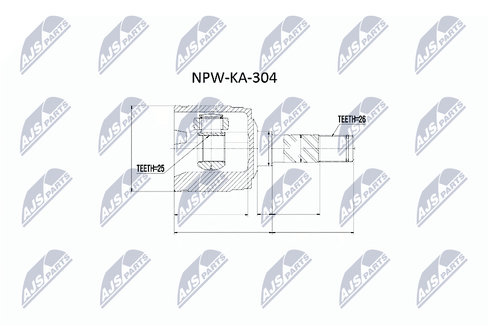 NTY Féltengelycsukló készlet NPW-KA-304_NTY