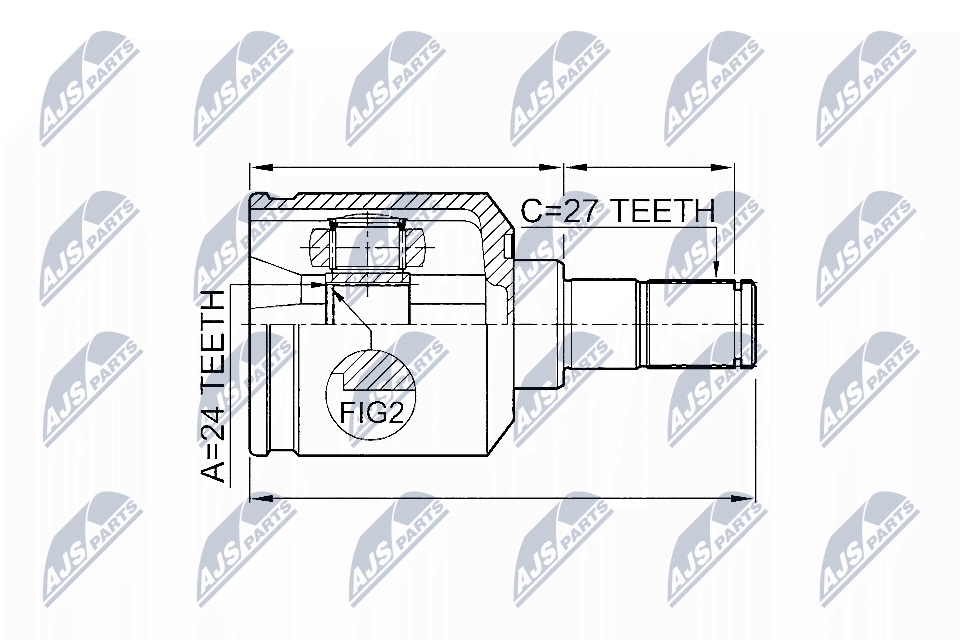 NTY Féltengelycsukló készlet belső NPW-KA-311_NTY