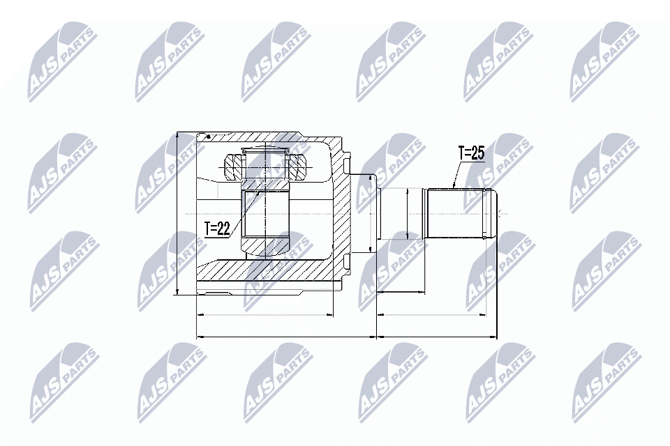 NTY Féltengelycsukló készlet belső NPW-KA-314_NTY