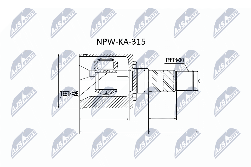 NTY Féltengelycsukló készlet NPW-KA-315_NTY