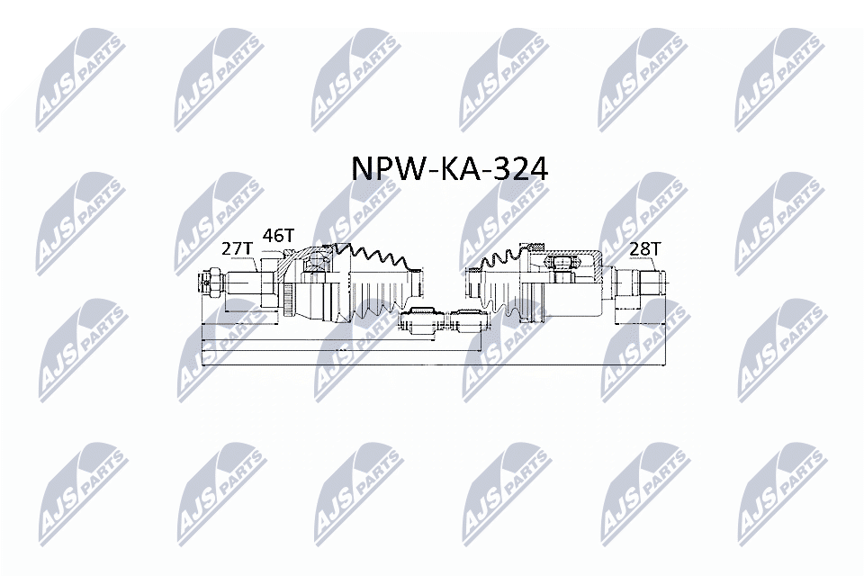 NTY Féltengely, komplett NPW-KA-324_NTY