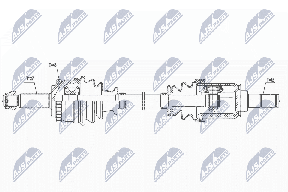 NTY Féltengely, komplett NPW-KA-368_NTY