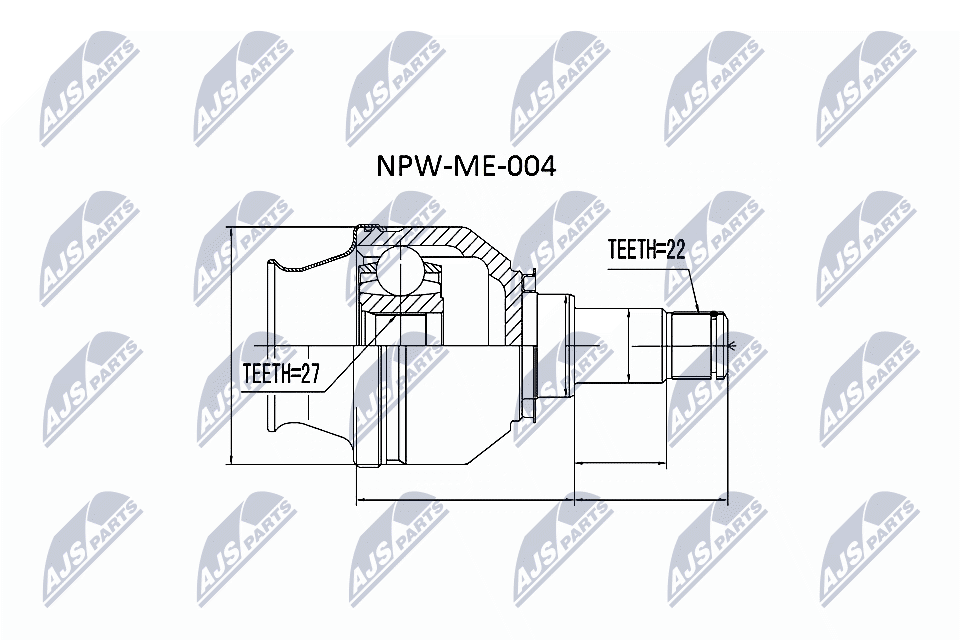 NTY Féltengelycsukló készlet NPW-ME-004_NTY