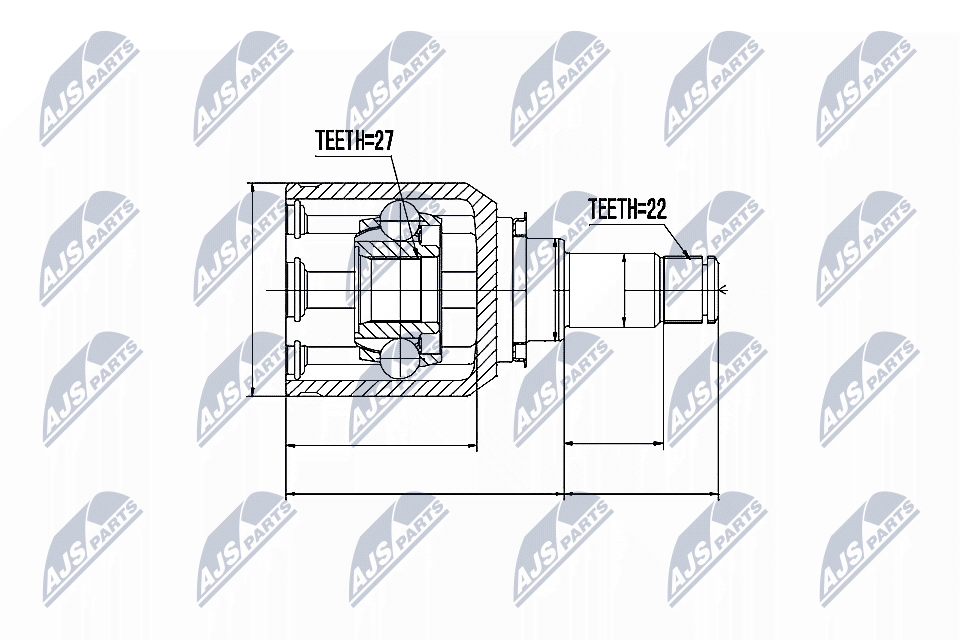 NTY Féltengelycsukló készlet belső NPW-ME-007_NTY