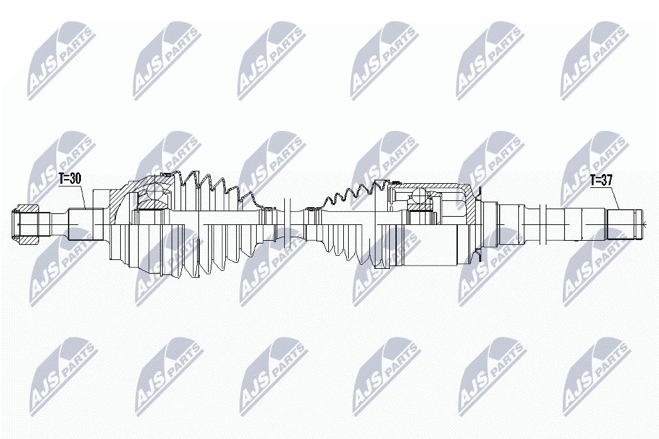 NTY Féltengely, komplett NPW-ME-052_NTY