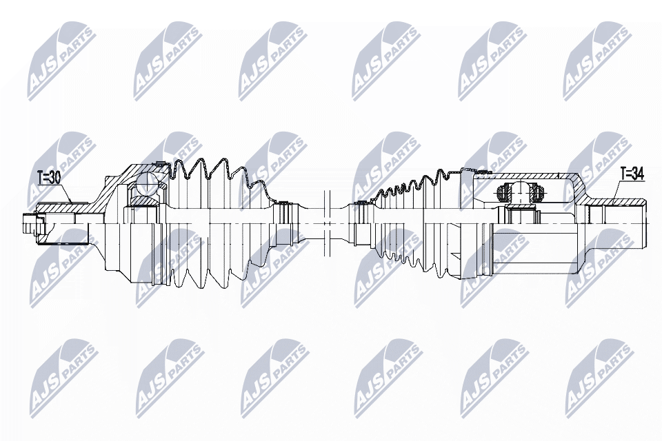 NTY Féltengely, komplett NPW-ME-102_NTY