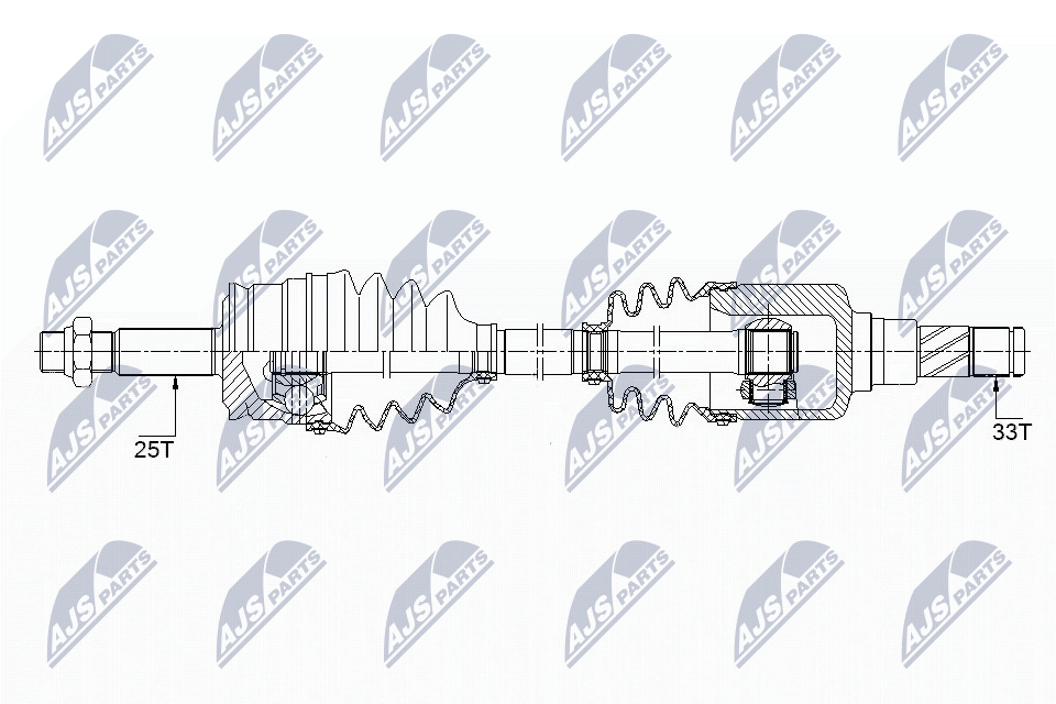 NTY Féltengely, komplett NPW-ME-124_NTY