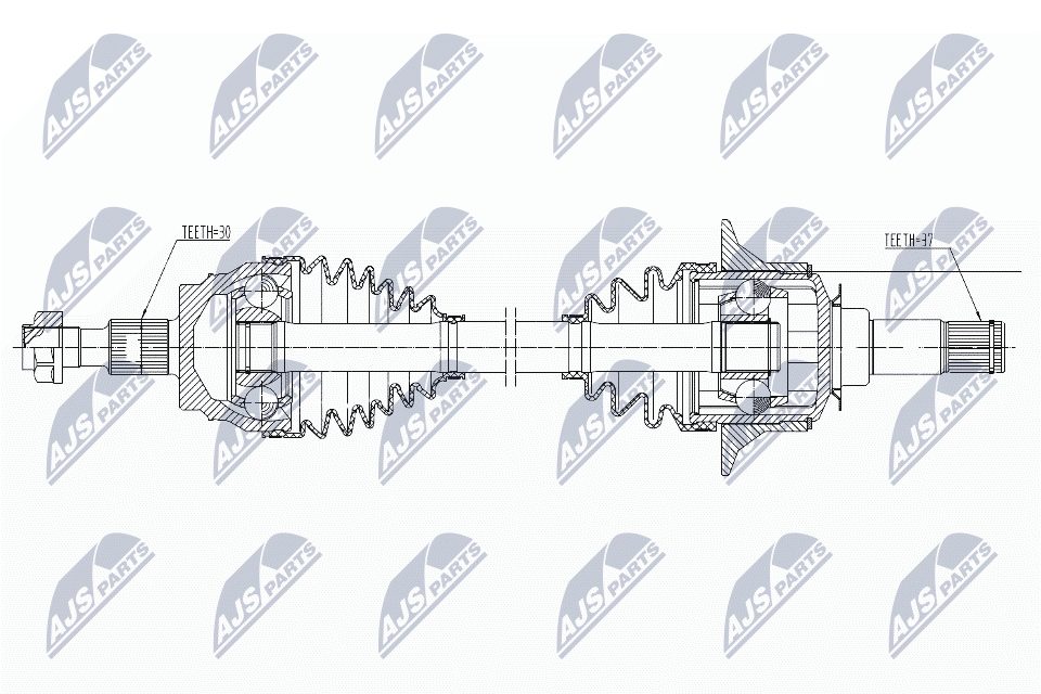 NTY Féltengely, komplett NPW-ME-162_NTY