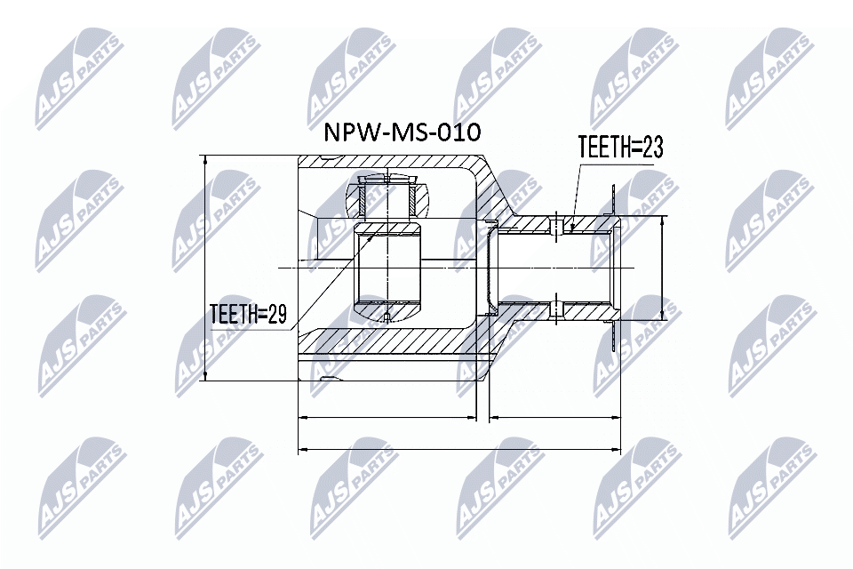 NTY Féltengelycsukló készlet belső NPW-MS-010_NTY