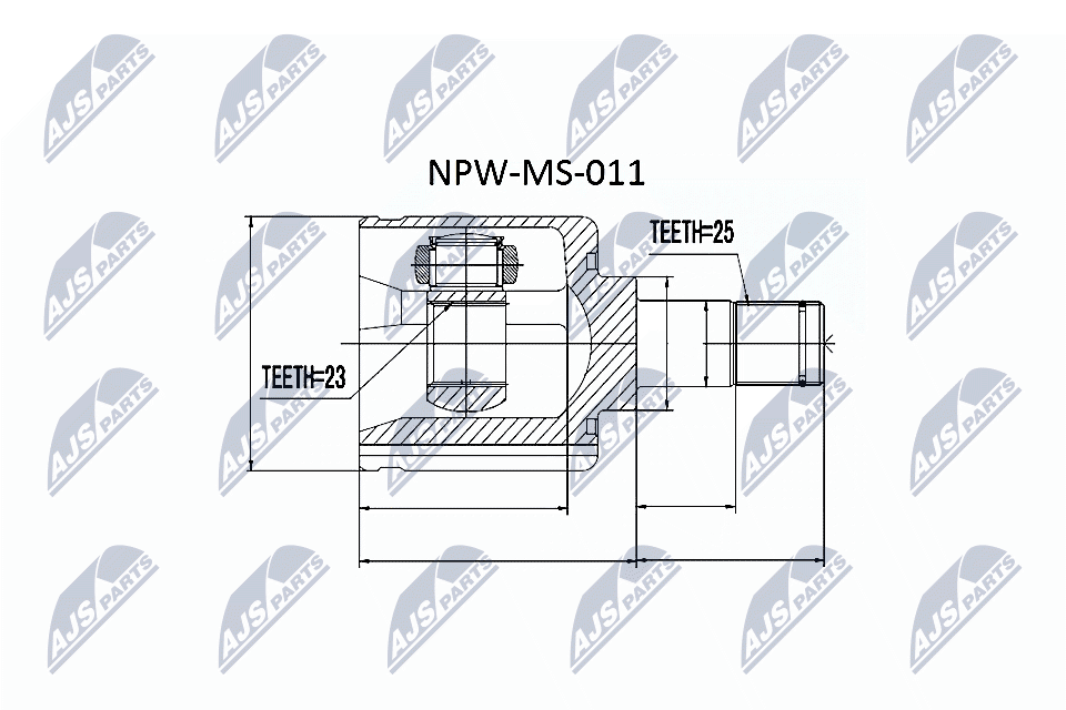 NTY Féltengelycsukló készlet belső NPW-MS-011_NTY