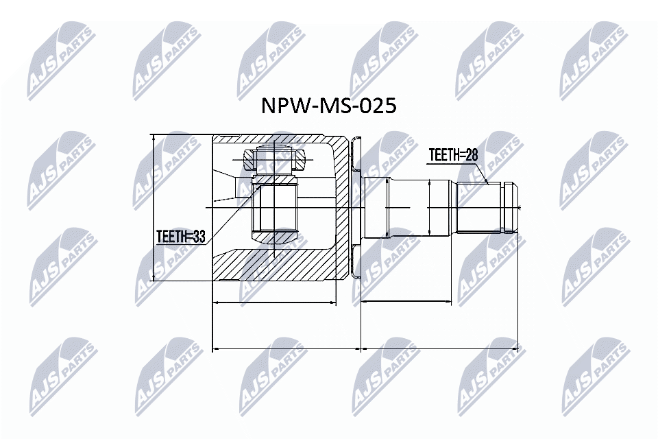 NTY Féltengelycsukló készlet belső NPW-MS-025_NTY