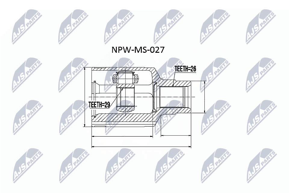 NTY Féltengelycsukló készlet belső NPW-MS-027_NTY