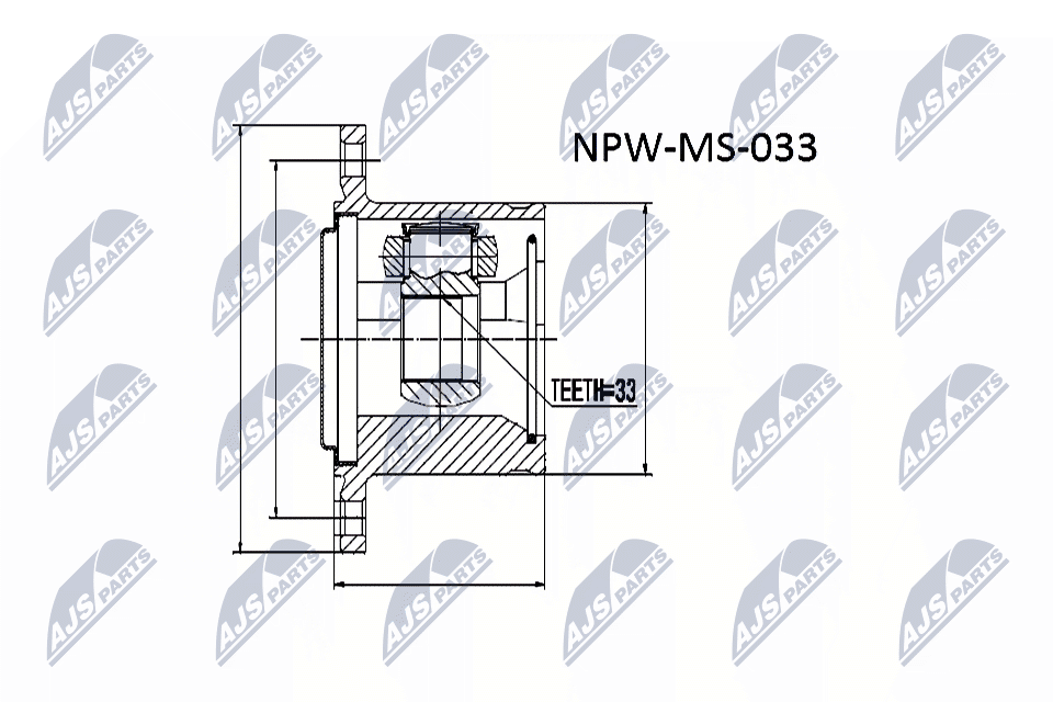 NTY Féltengelycsukló készlet belső NPW-MS-033_NTY