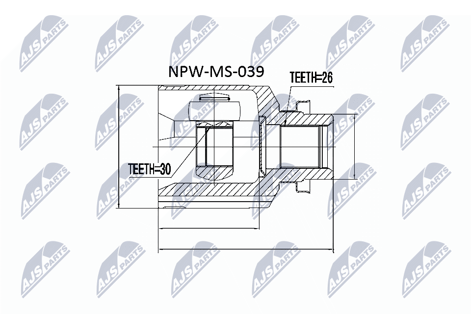 NTY Féltengelycsukló NPW-MS-039_NTY