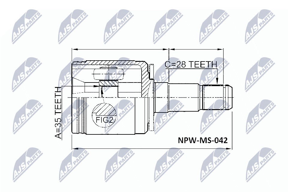 NTY Féltengelycsukló NPW-MS-042_NTY