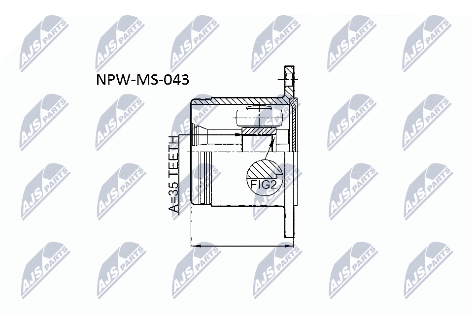 NTY Féltengelycsukló készlet NPW-MS-043_NTY