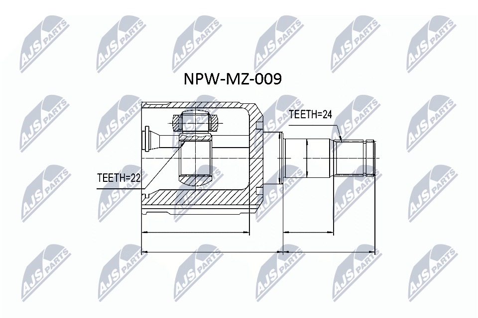 NTY Féltengelycsukló készlet NPW-MZ-009_NTY