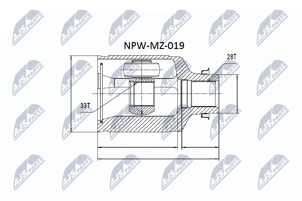 NTY Féltengelycsukló készlet belső NPW-MZ-019_NTY