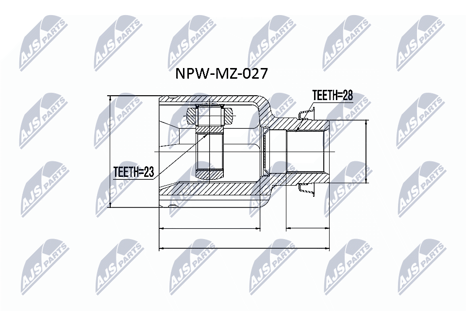 NTY Féltengelycsukló NPW-MZ-027_NTY