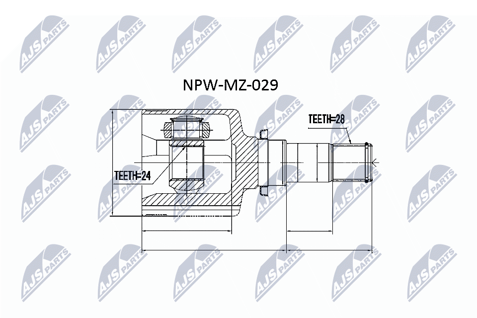 NTY Féltengelycsukló készlet belső NPW-MZ-029_NTY