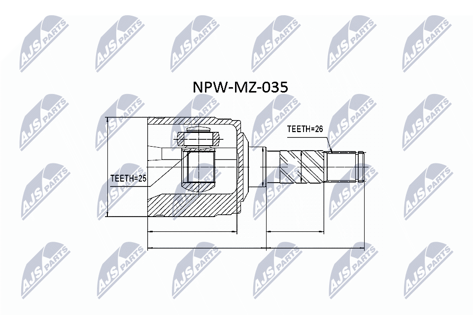 NTY Féltengelycsukló készlet NPW-MZ-035_NTY