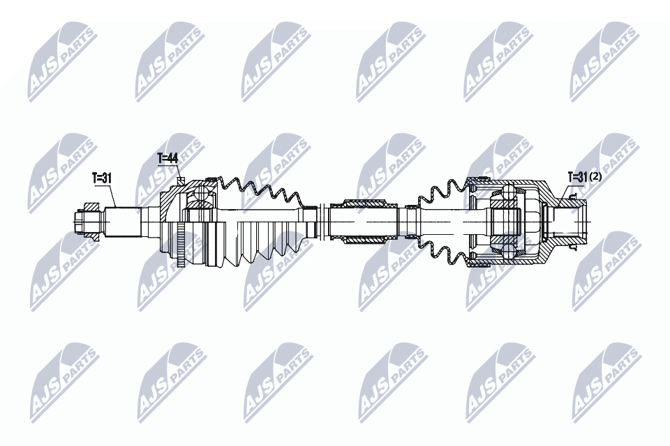 NTY Féltengely, komplett NPW-MZ-086_NTY