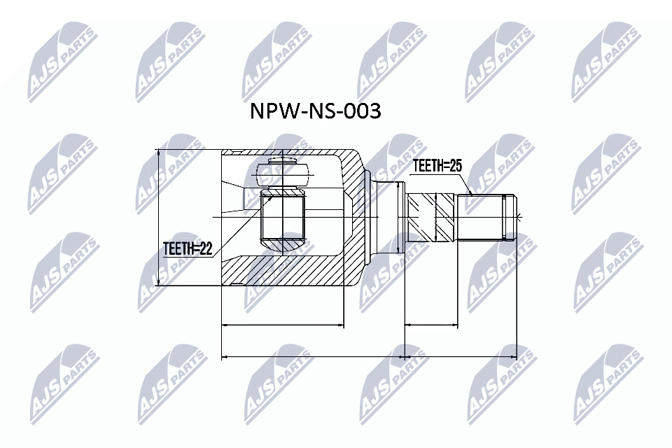 NTY Féltengelycsukló készlet belső NPW-NS-003_NTY