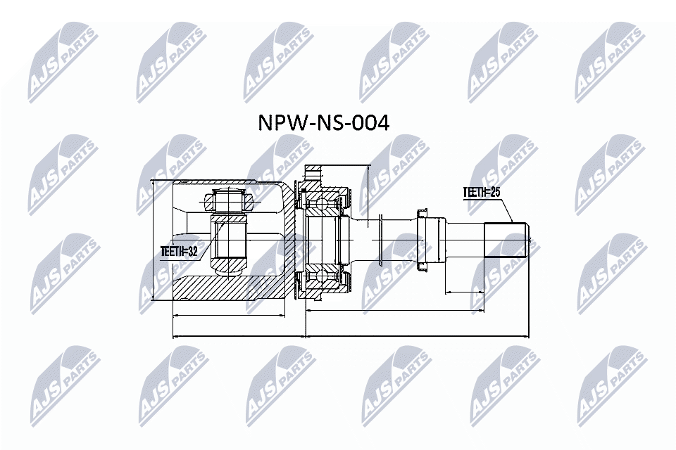 NTY Féltengelycsukló készlet belső NPW-NS-004_NTY