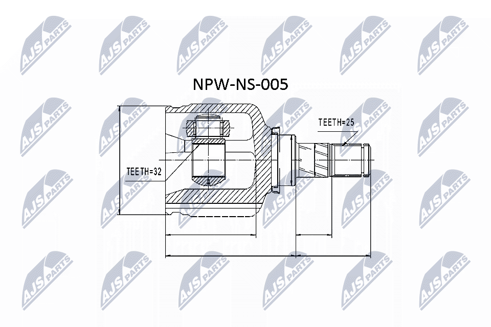 NTY Féltengelycsukló készlet külső NPW-NS-005_NTY