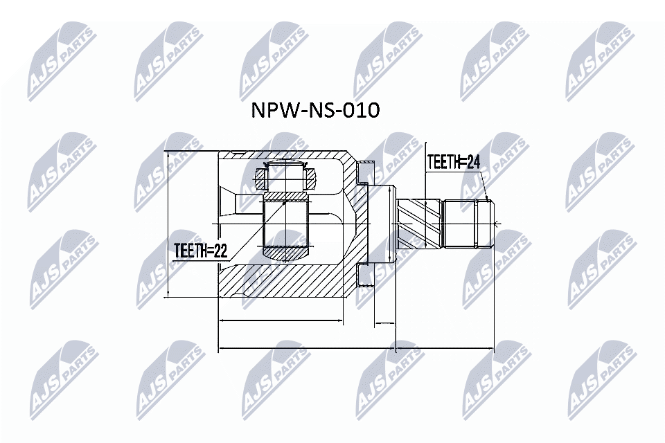 NTY Féltengelycsukló készlet belső NPW-NS-010_NTY