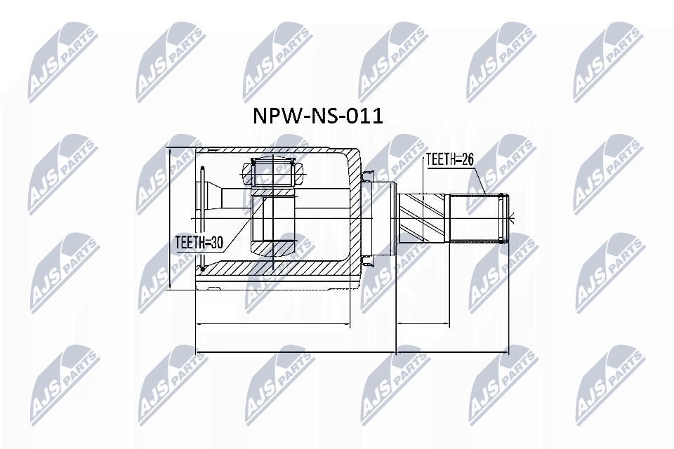 NTY Féltengelycsukló készlet belső NPW-NS-011_NTY