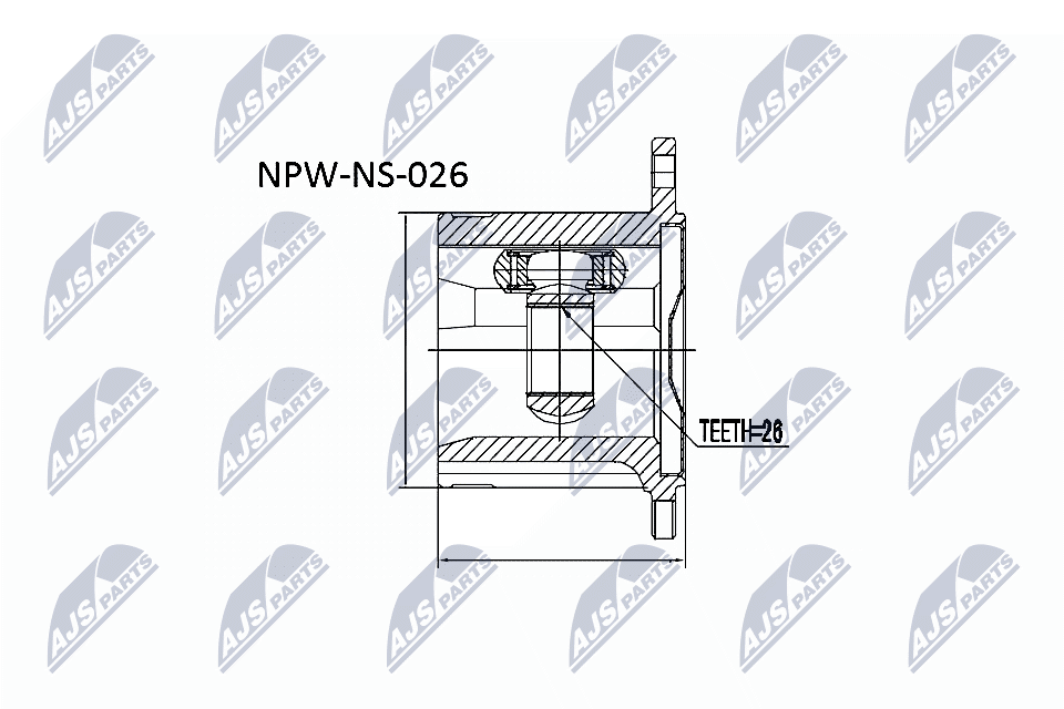 NTY Féltengelycsukló készlet belső NPW-NS-026_NTY