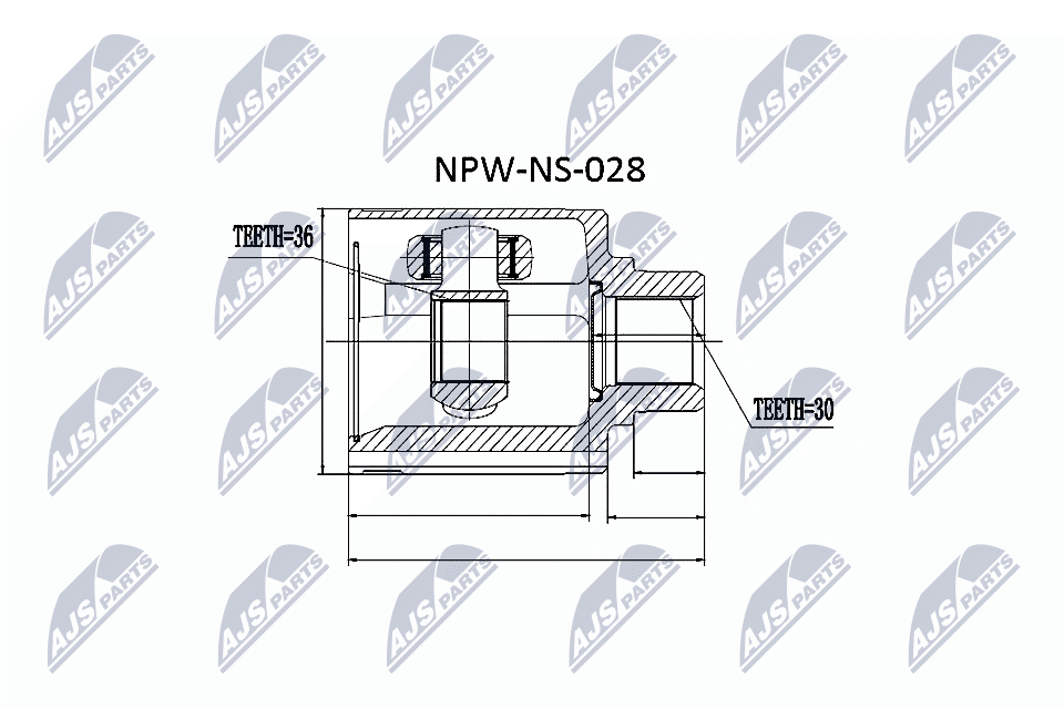 NTY Féltengelycsukló NPW-NS-028_NTY