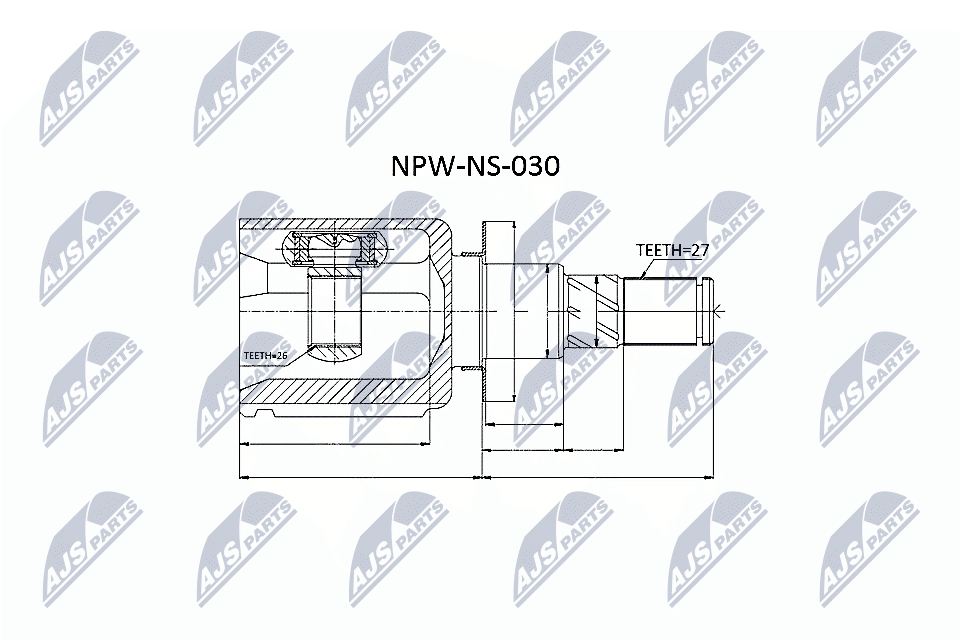 NTY Féltengelycsukló készlet NPW-NS-030_NTY