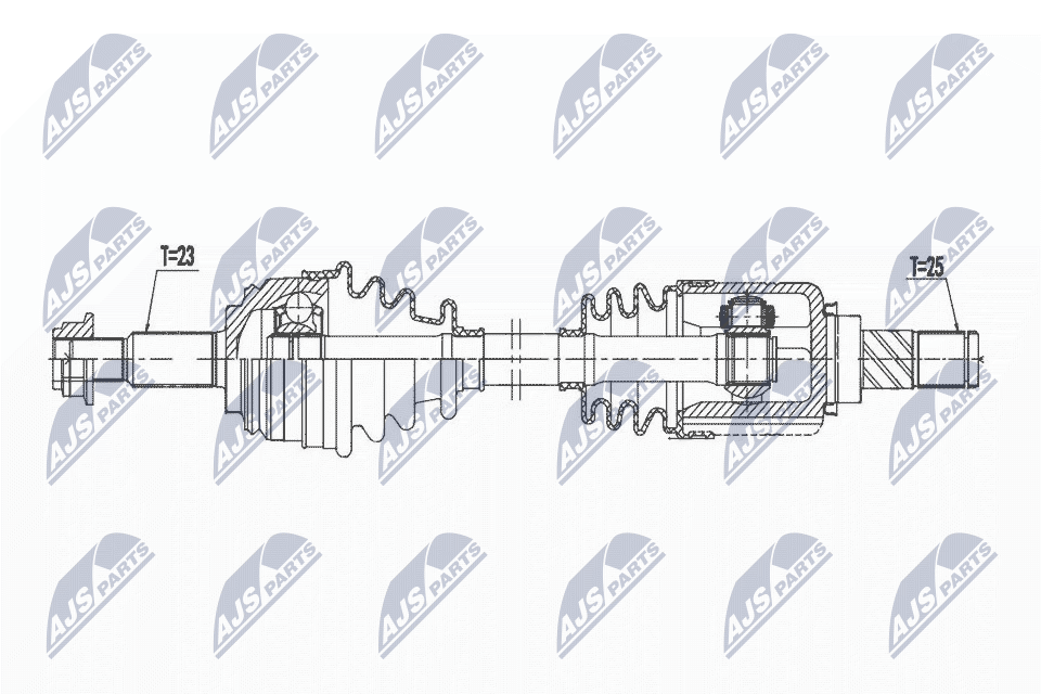 NTY Féltengely, komplett NPW-NS-108_NTY