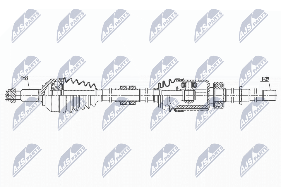 NTY Féltengely, komplett NPW-NS-122_NTY