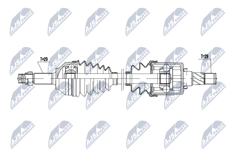 NTY Féltengely, komplett NPW-NS-170_NTY