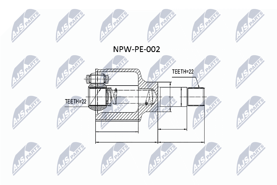 NTY Féltengelycsukló belső NPW-PE-002_NTY