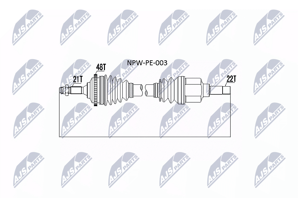 NTY Féltengely, komplett NPW-PE-003_NTY