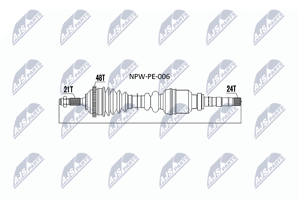 NTY Féltengely, komplett NPW-PE-006_NTY