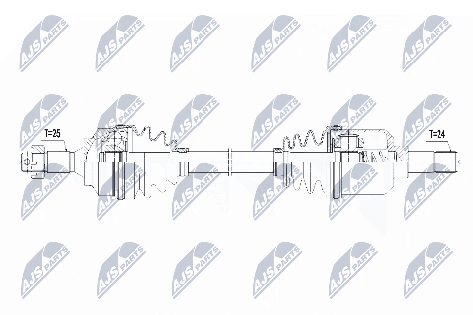 NTY Féltengely, komplett NPW-PE-025_NTY