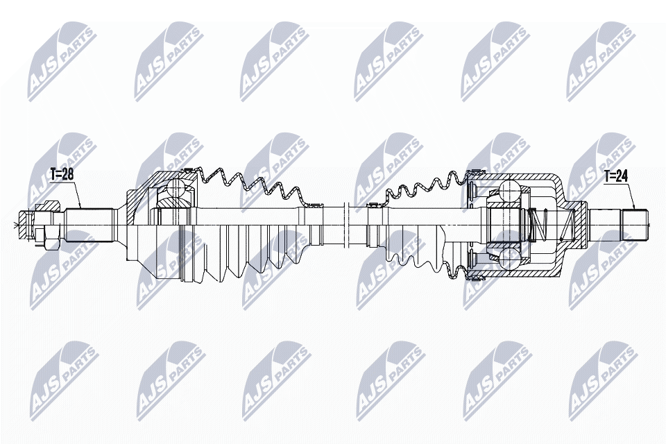 NTY Féltengely, komplett NPW-PE-027_NTY