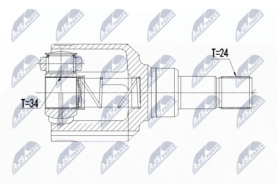 NTY Féltengelycsukló készlet NPW-PE-050_NTY