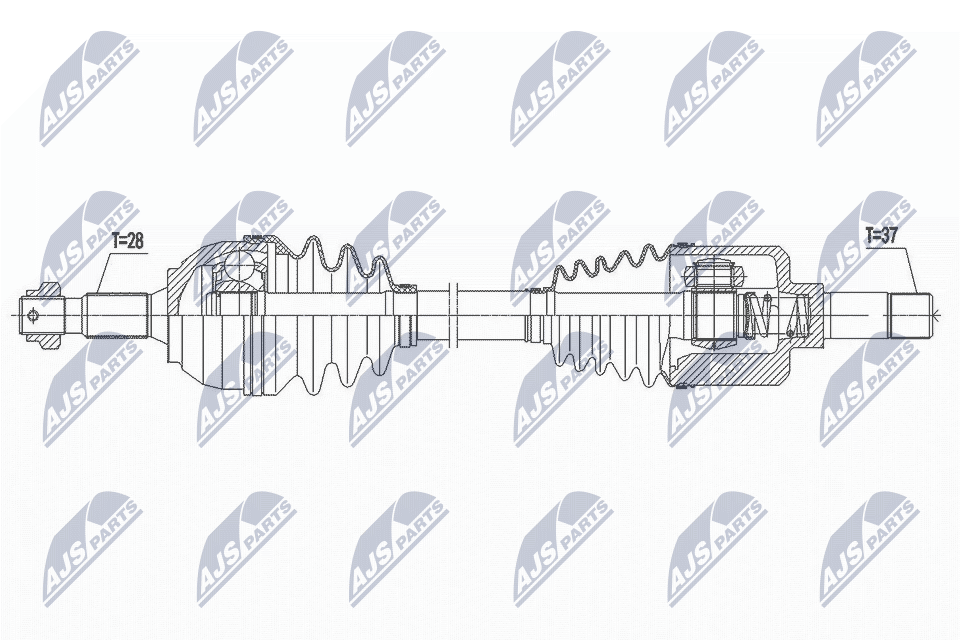 NTY Féltengely, komplett NPW-PE-057_NTY